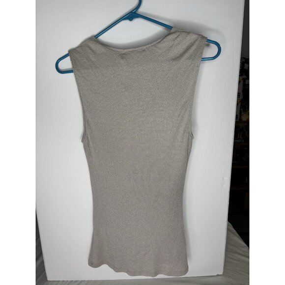 Micheal Stars Top Drape Neck Shell Oyster Colored OS - Picture 3 of 3